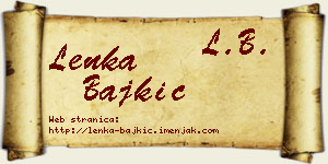 Lenka Bajkić vizit kartica